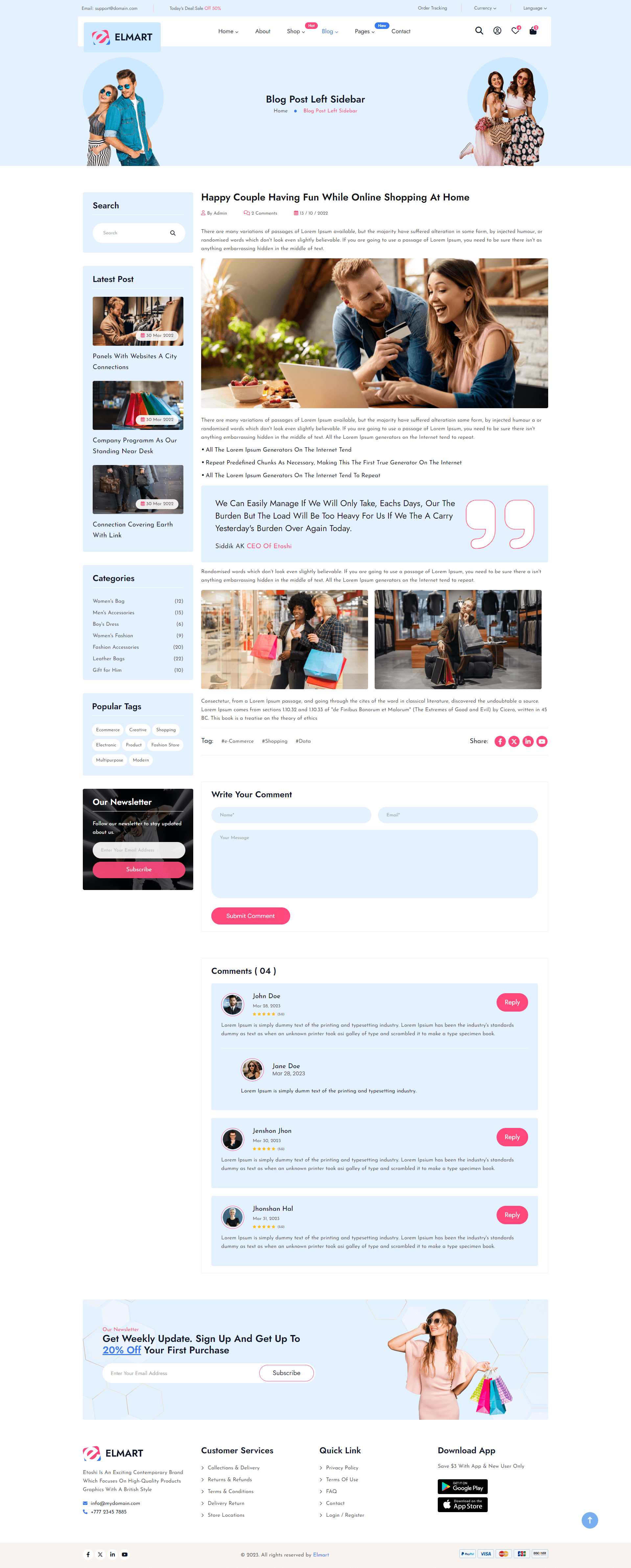 Blog Post Left Sidebar