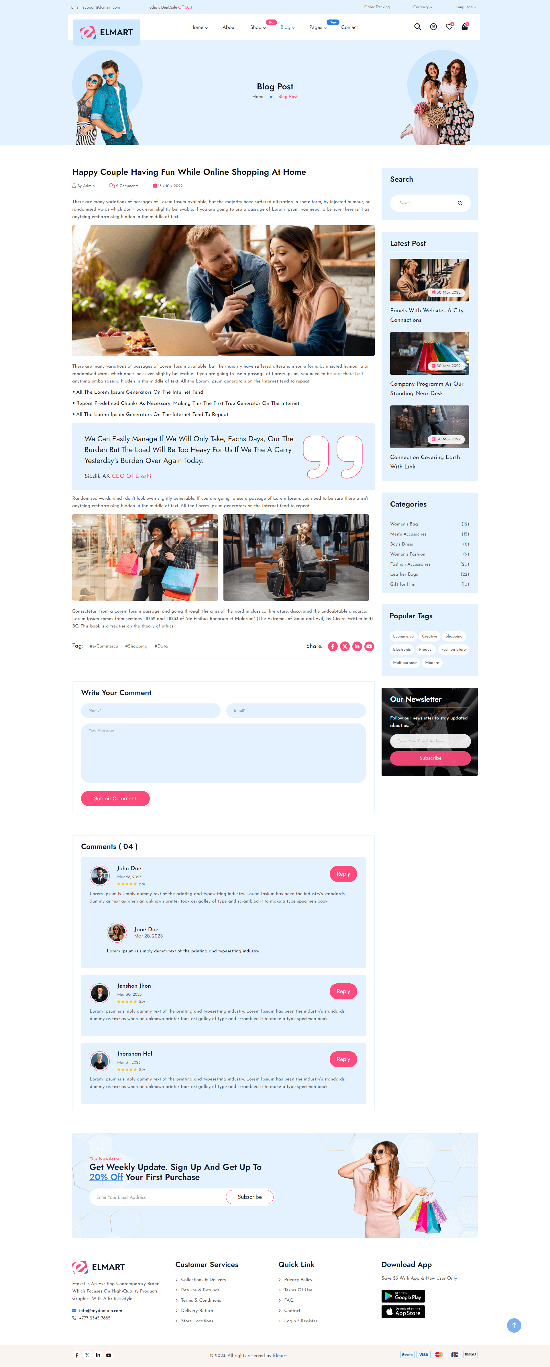 Blog Post Right Sidebar