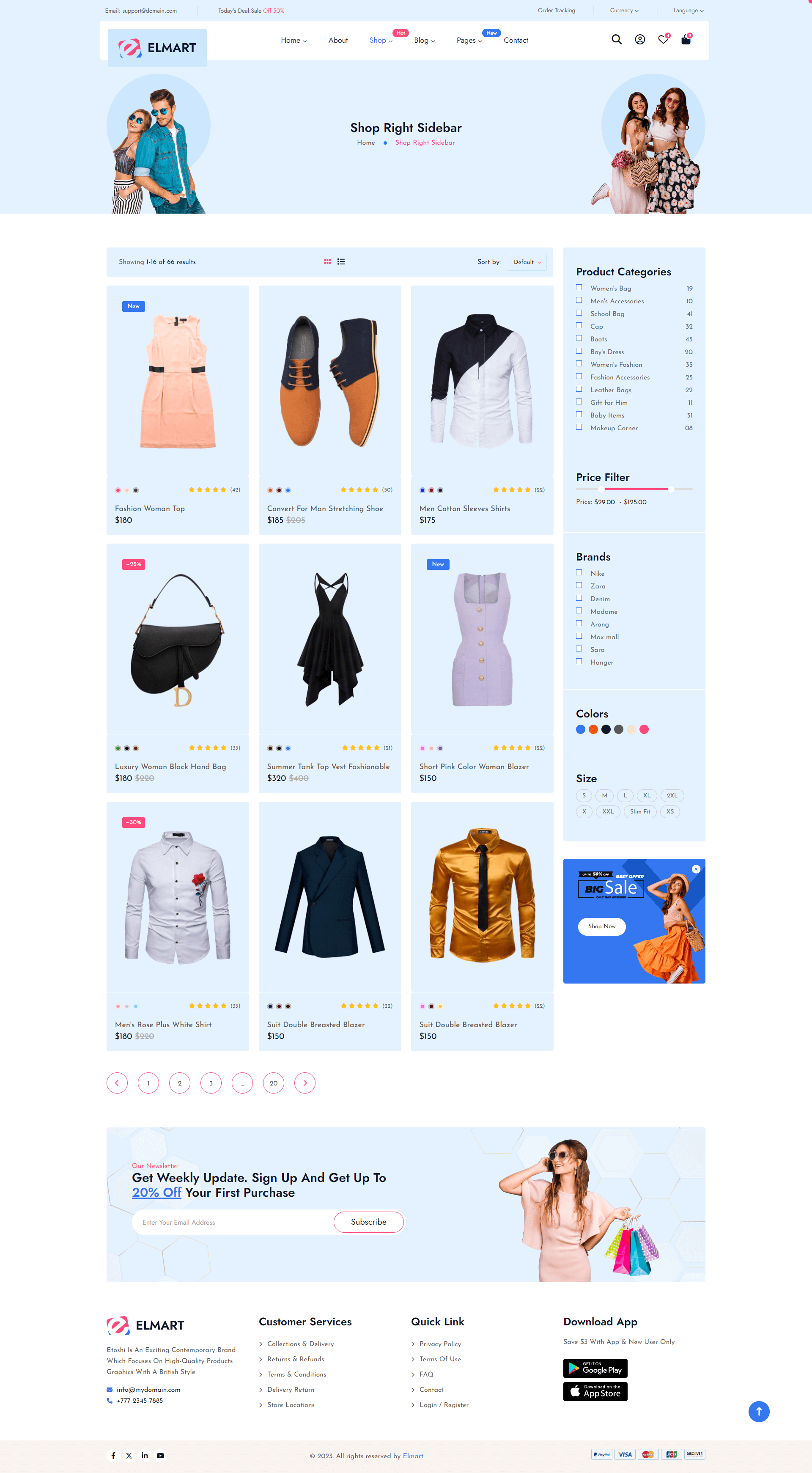 shop Right Sidebar