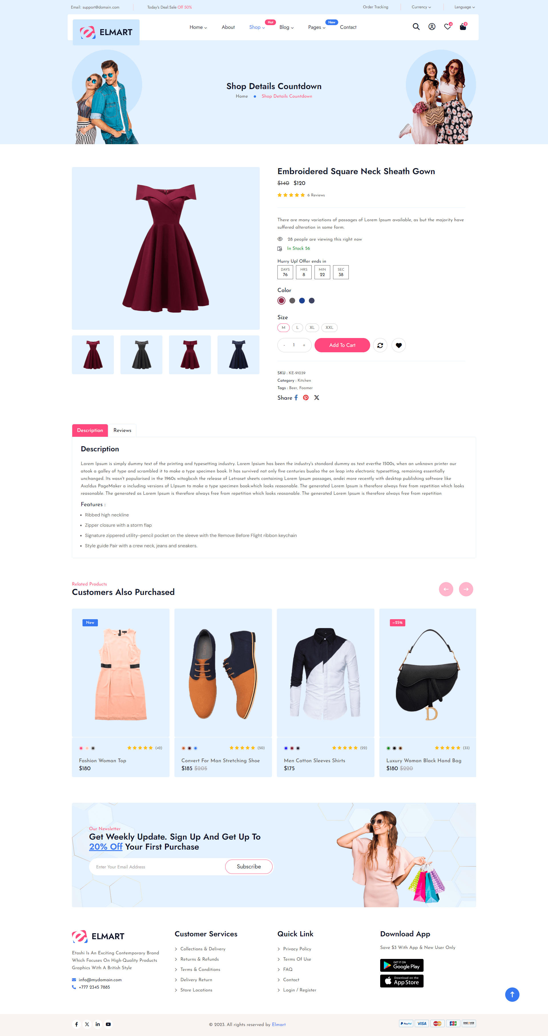 Single Product with Countdown