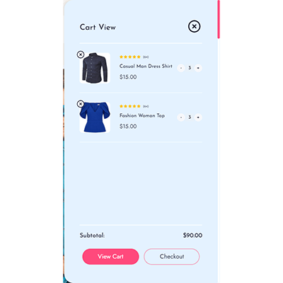 Cart Quick View Slider